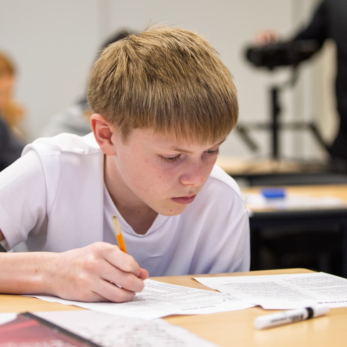 Students practising verbal reasoning